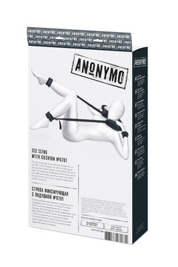 Стропа фиксирующая Anonymo #0701 с подушкой, велюр, черная, 127 см - Toyfa фото 8