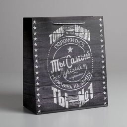 Пакет подарочный ламинированный, упаковка, «Тому, на кого можно положиться!», ML 23 х 27 х 8 см