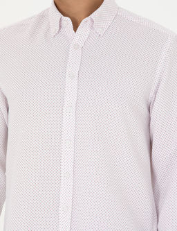 Bordo Slim Fit Uzun Kollu G_mlek