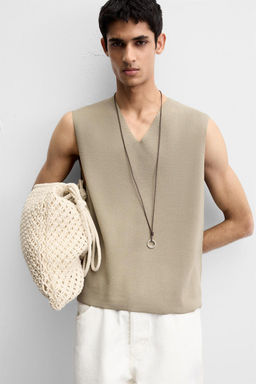 RELAXED FIT KNIT WAISTCOAT - Zara фото 5