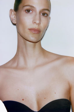 POLYAMIDE BLEND BODYSUIT WITH LACE TRIM - Zara фото 5