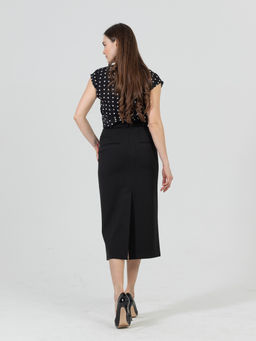 юбка миди прямого силуэта на притачном поясе со шлевками - Трика фото 5