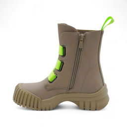 Ботинки демисезонные 4446-3 серо зеленые - М+д фото 3