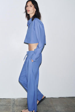 CROP POPLIN SHIRT - Zara фото 5