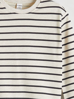 ?izgili Uzun Kollu Erkek ?ocuk Sweatshirt