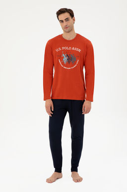 Мужской оранжевый пижамный комплект Неожиданная скидка в корзине