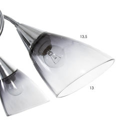 Светильник потолочный BayerLux «Марианна», люстра 8хЕ27, 40 Вт, чёрный, 77×77×33 см