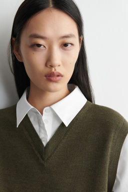 CHALECO DE LANA MERINO CON CAMISA - H&m фото 6