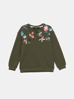 Bisiklet Yaka Bask?l? K?z ?ocuk Ti??rt