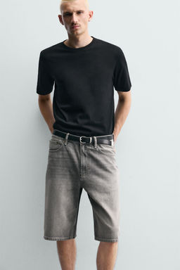 BERMUDA DENIM LOOSE FIT / Gris - Zara фото 5