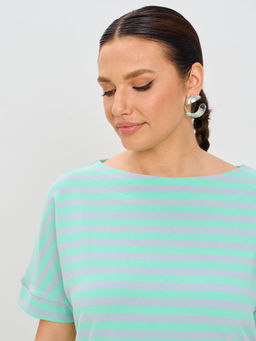 Футболка женская MR0251SS3 grey/mint - Maxroses фото 4