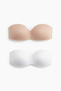 Pack de 2 sujetadores bandeau de microfibra