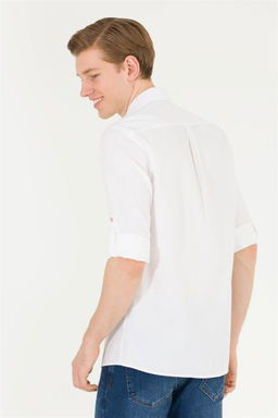 U. S. Polo Assn / Мужская белая рубашка с длинным рукавом - U.s. polo assn фото 12