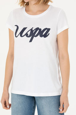 Kad_n Beyaz Bisiklet Yaka Ti__rt - U.s. polo assn фото 6
