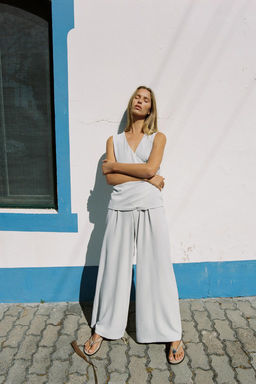 LOOSE-FITTING DARTED TROUSERS - Zara фото 16