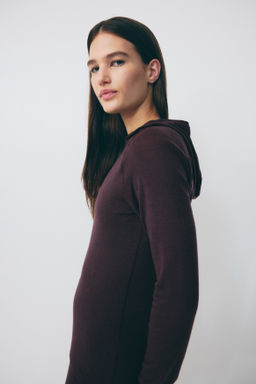 Top de deporte de lana con capucha - H&m фото 5