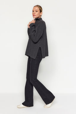 More Sustainable Antrasit Triko Kazak TWOAW24KZ01119 - Trendyolmilla фото 2