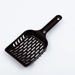 Цена за 4 шт. Совок для кошачьего туалета, пластик, пластик, цвет шоколадный