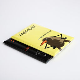 Подарочный набор: 2 обложки для паспорта, цвет чёрный/жёлтый - Simaland фото 3
