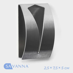 Цена за 2 шт. Крючок - держатель самоклеящийся SAVANNA Chrome Loft, для салфеток и полотенец, металл, 2.57.55 см, хромированный