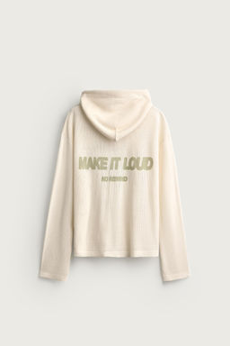 SUDADERA RELAXED FIT CAPUCHA / Crudo - Zara фото 9