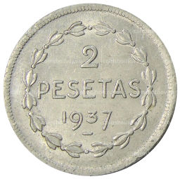 2 песеты 1937 года Испания (Эускади)