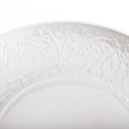 Русь Тарелка мелкая фарфоровая д259мм h27мм, белый, рельефный декор (Китай) - Домашняя мода фото 3