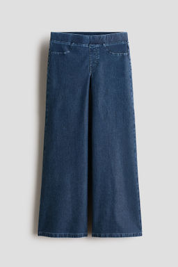 Jeggings efecto denim con pernera amplia