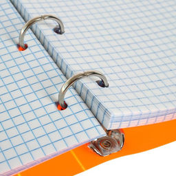 Тетрадь на кольцах Calligrata A5, 80 листов, в клетку, пластиковая обложка, блок офсет, оранжевая