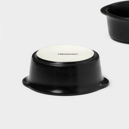 Блюдо для подачи Magistro Carbon, 200 мл, 11.5×10.3 см, керамика, набор 2 шт., чёрное