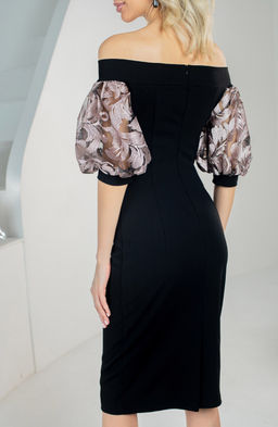 Эффектное платье пудровый - Donna saggia фото 6