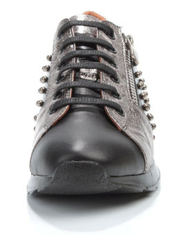 05-570 BLACK Кроссовки женские (натуральная кожа)