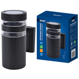 UUL-S19A 60W/E27 IP65 BLACK Светильник уличный, под лампу Е27. Архитектурный накладной. Корпус черный. TM Uniel