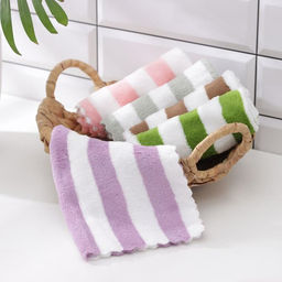 Цена за 2 шт. Салфетка для уборки Доляна «Полоски», микрофибра махровая, 30×30 см, МИКС