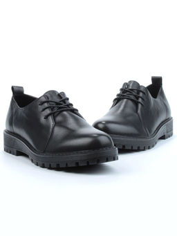 03-DYL76-1 BLACK Полуботинки женские (натуральная кожа)