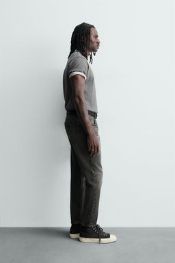 JEANS SLIM CROPPED FIT / Gris - Zara фото 4