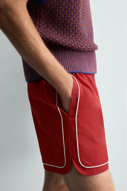 CONTRAST TRIM SHORTS - Zara фото 5