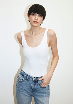 Beyaz Basic Stretch Atlet