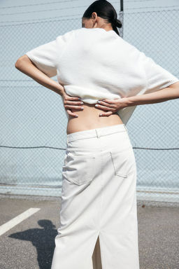 Top de manga corta en punto fino - H&m фото 3