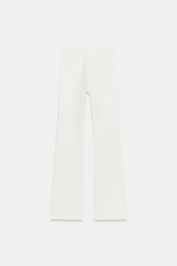 PANTAL?N FLARE STRETCH / Blanco roto