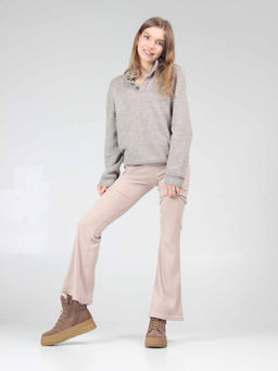 Ботинки 216.warmbr. капучино замша/Байка