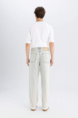 Джинсовые брюки Baggy Fit с широким узором и нормальной талией, широкие брюки - Defacto фото 13