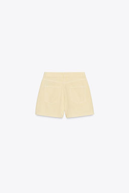 Z1975 HIGH-WAIST CROSSOVER WAIST DENIM SHORTS - Zara фото 12