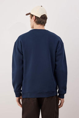 TRENDYOL MAN Siyah Oversize/Genis Kesim Pamuklu Basic Ici Polarl? Kal?n Sweatshirt TMNAW25SW00011 - Trendyolmilla фото 34