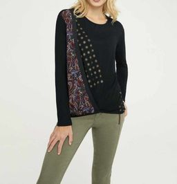 Блузка, черная