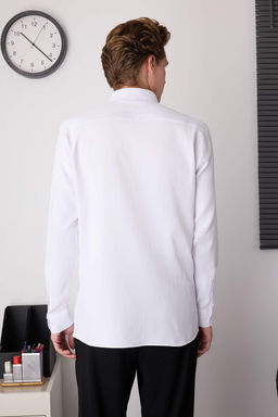 Beyaz Fitted Erkek Gomlek TMNAW26GO00002 - Trendyolmilla фото 10