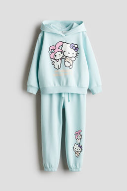 Conjunto estampado de 2 piezas en tejido sudadera