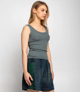 Майка #КТ22301, серо-зелёный