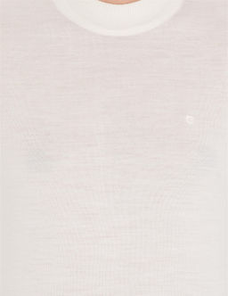 Ekru Slim Fit Bato Yaka Y_n Kar___ml_ Basic Triko Kazak