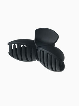 Цена за 12 шт. Крабик для волос «Матовый», лепестки трио, 9×4 см, чёрный